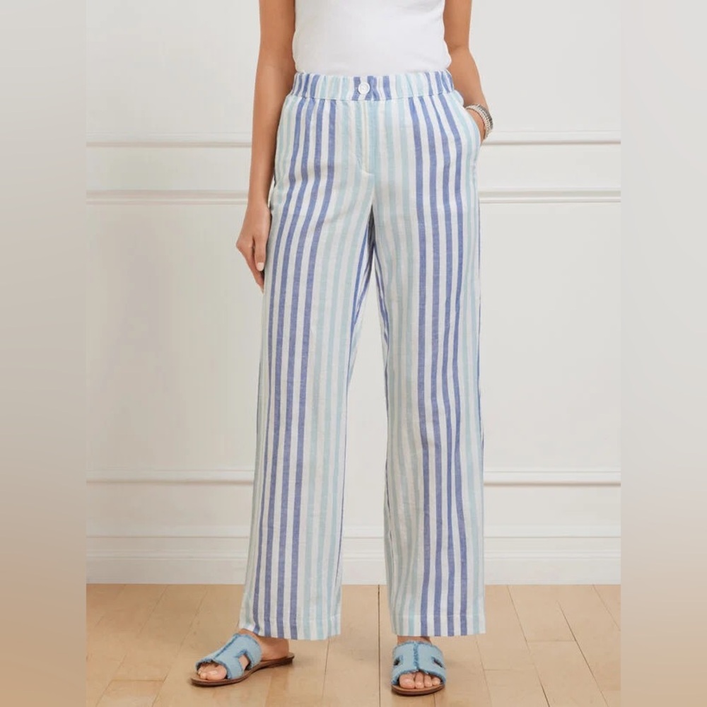 Talbots Washed Linen Wide-Leg Pant (MP)
